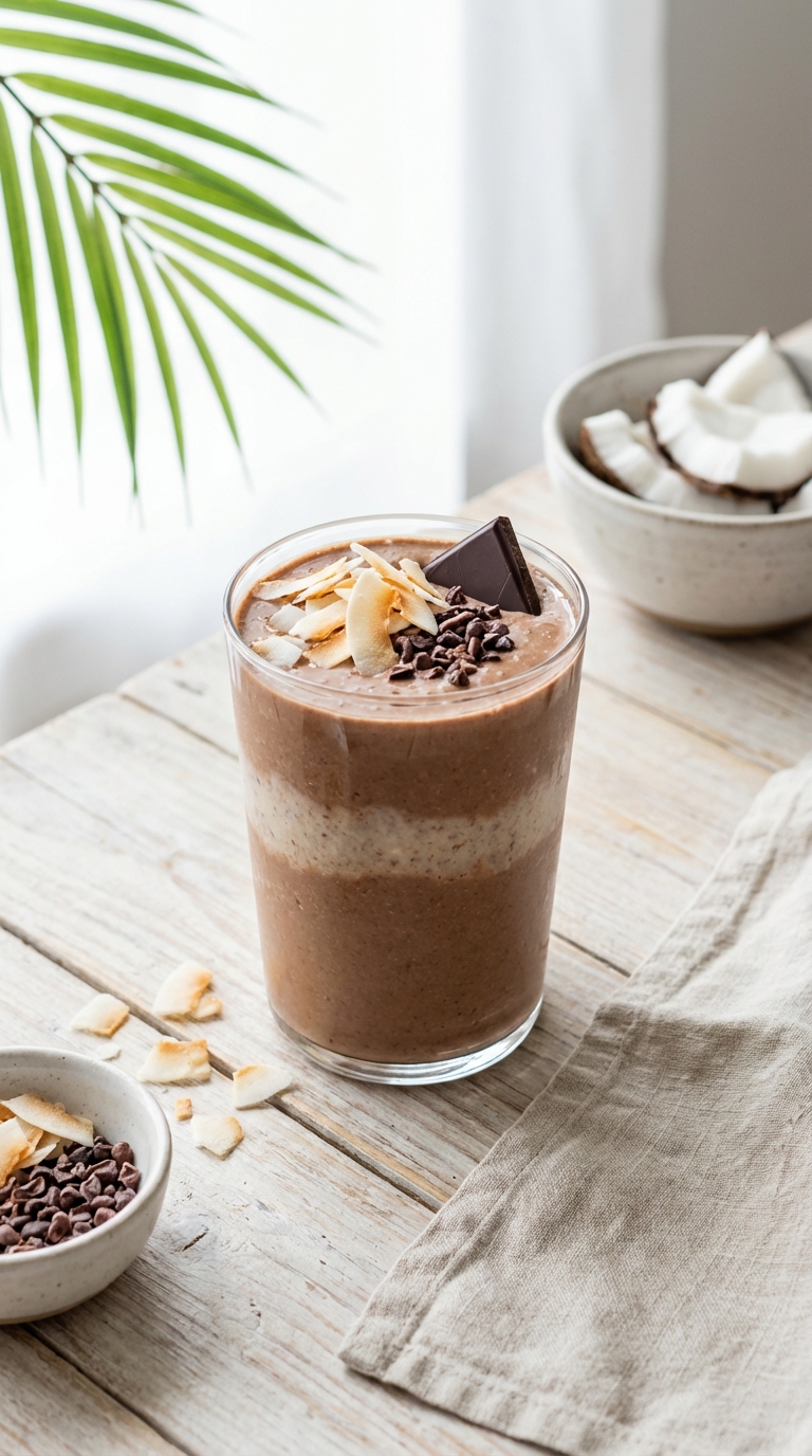 Coconut Chocolate Macaroon — Tropical Escape in a Glass