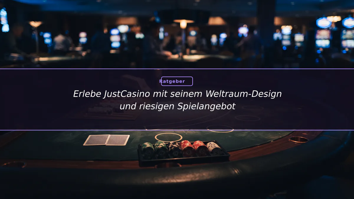 Erlebe JustCasino mit seinem Weltraum-Design und riesigen Spielangebot