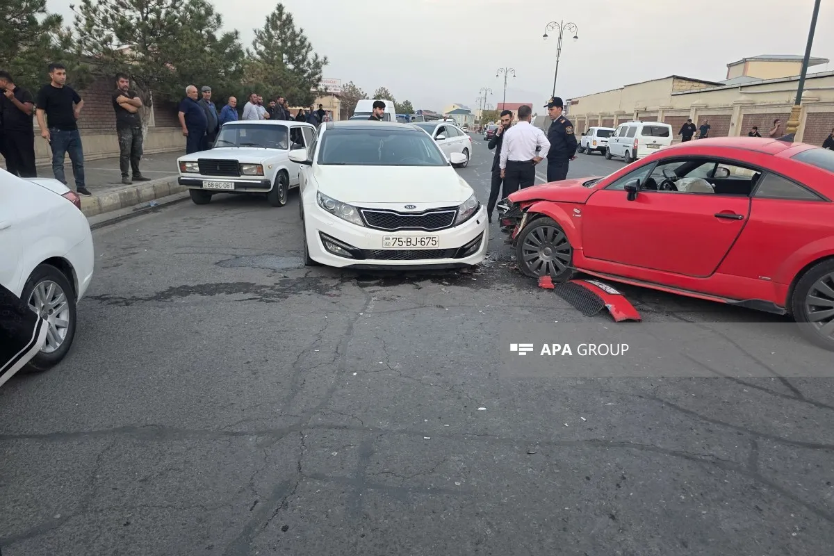 Naxçıvanda bir neçə avtomobilin iştirakı ilə zəncirvari qəza baş verib, yaralılar var