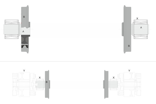 Axle short 4sh