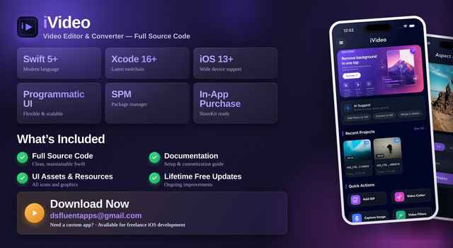 iVideo - Video Editor and Converter iOS App