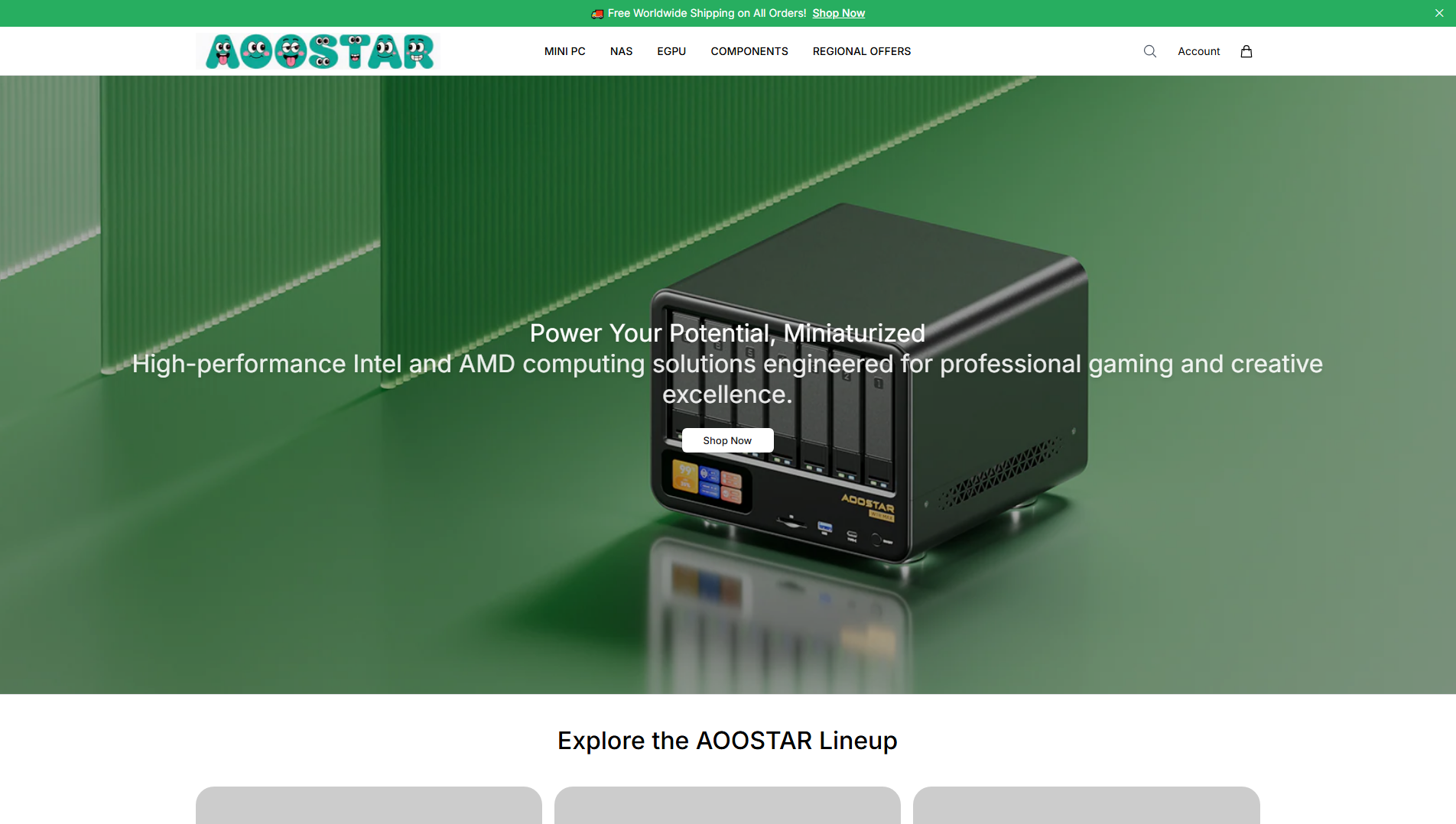 Stored capture of aoostarstore.shop
