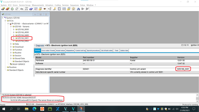 EZS166-Errors-W176