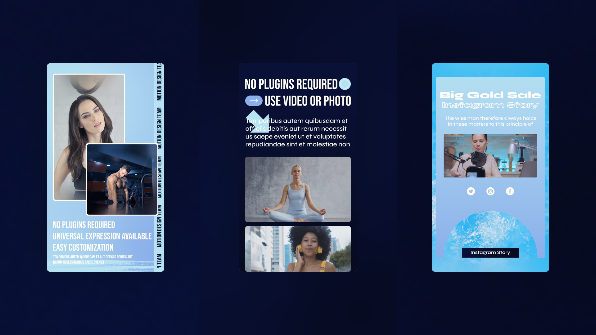 Blue Instagram Stories Blue Instagram Stories