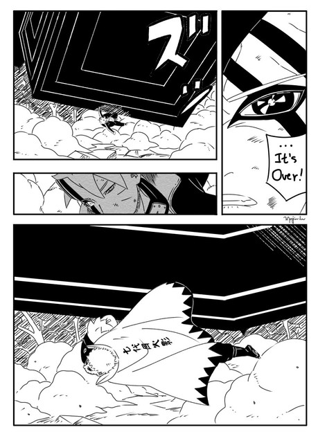 Naruto saving Boruto