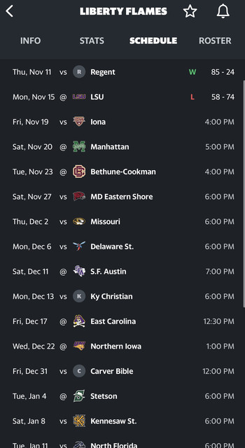 Schedule