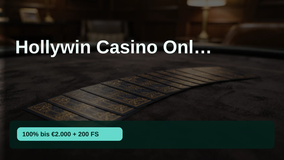 Hollywin Casino Online � Willkommensbonus 100% bis �2.000 + 200 FS, Zahlungen: Visa, Mastercard, Skrill, Neteller, Paysafecard