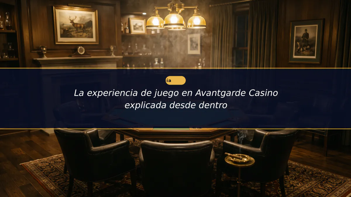 La experiencia de juego en Avantgarde Casino explicada desde dentro