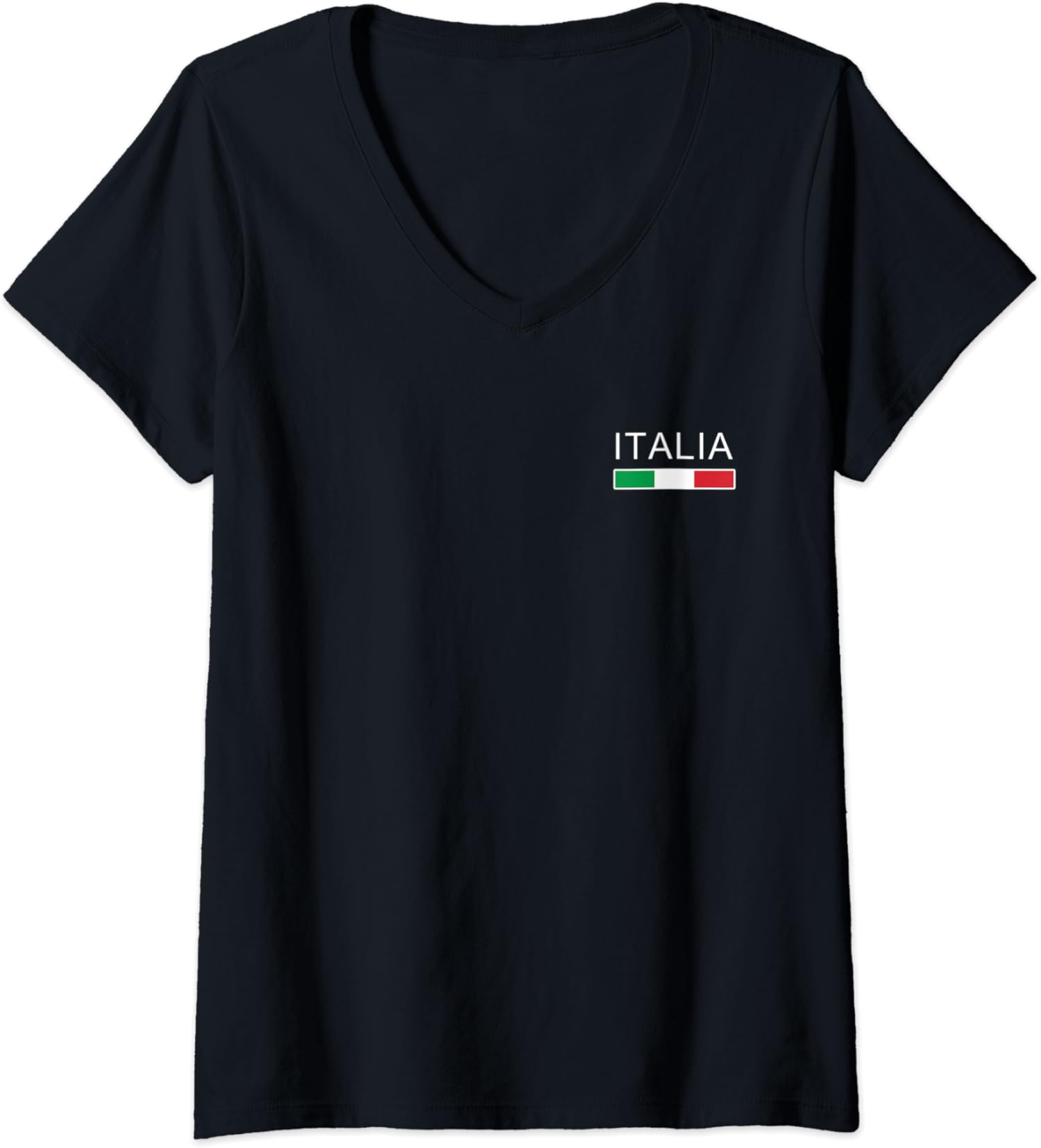 Italia Flag Italian Italy Italiano Family Heritage Ladies’ V-Neck Tshirt