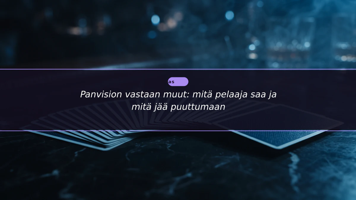 Panvision vastaan muut: mitä pelaaja saa ja mitä jää puuttumaan
