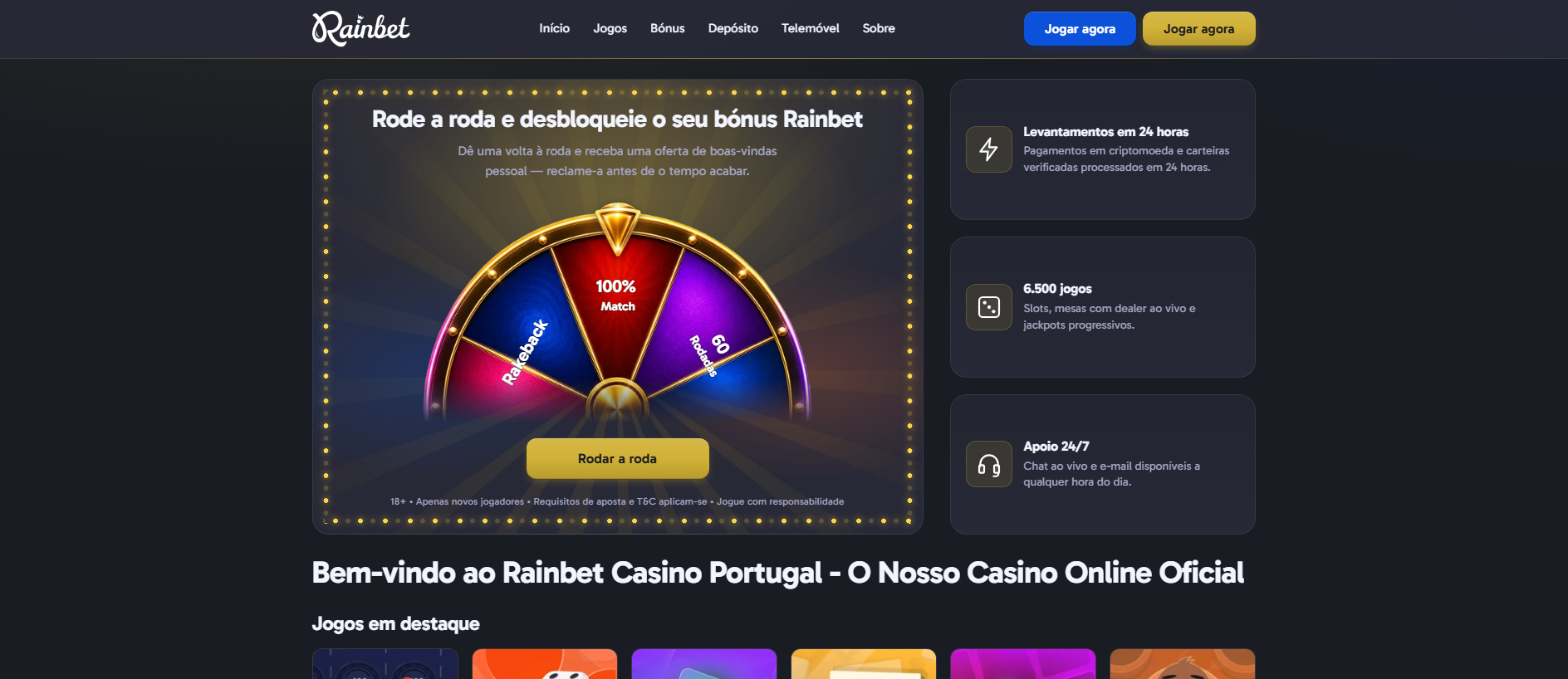 Stored capture of portugal-rainbet.com