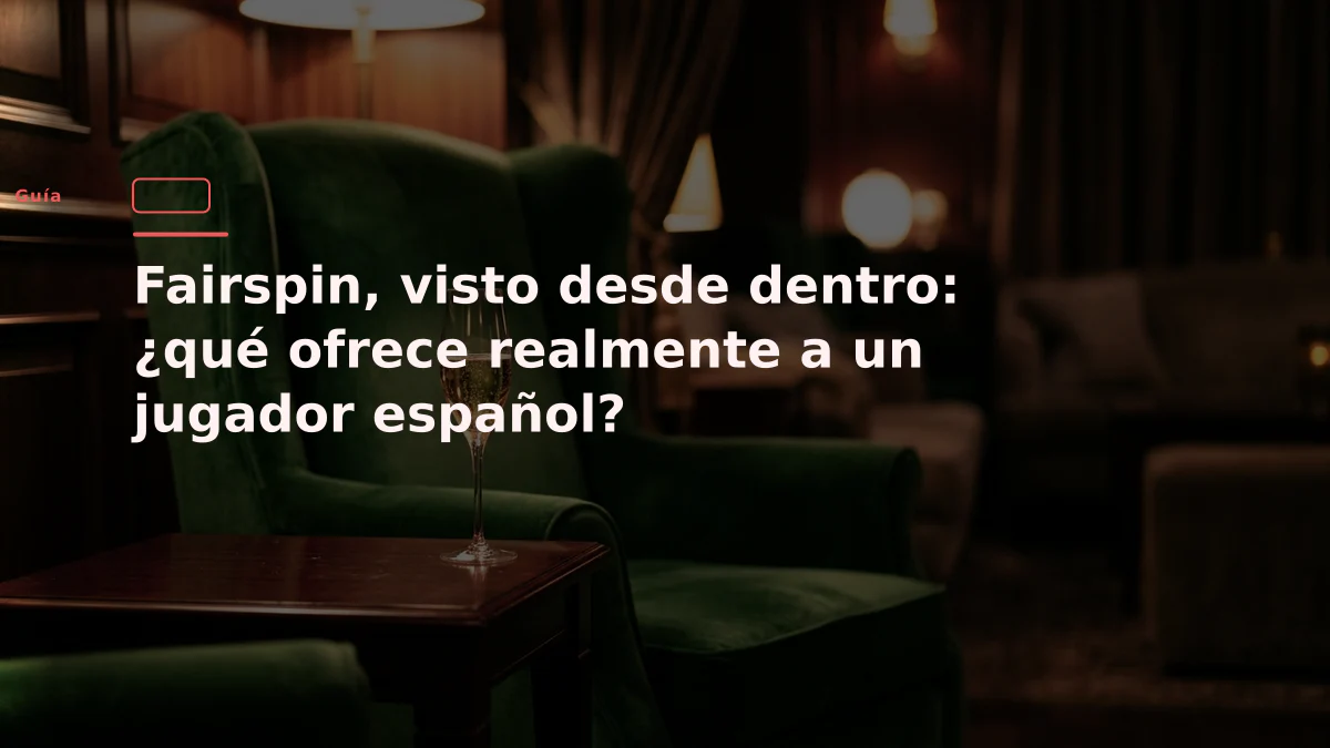 Fairspin, visto desde dentro: ¿qué ofrece realmente a un jugador español?