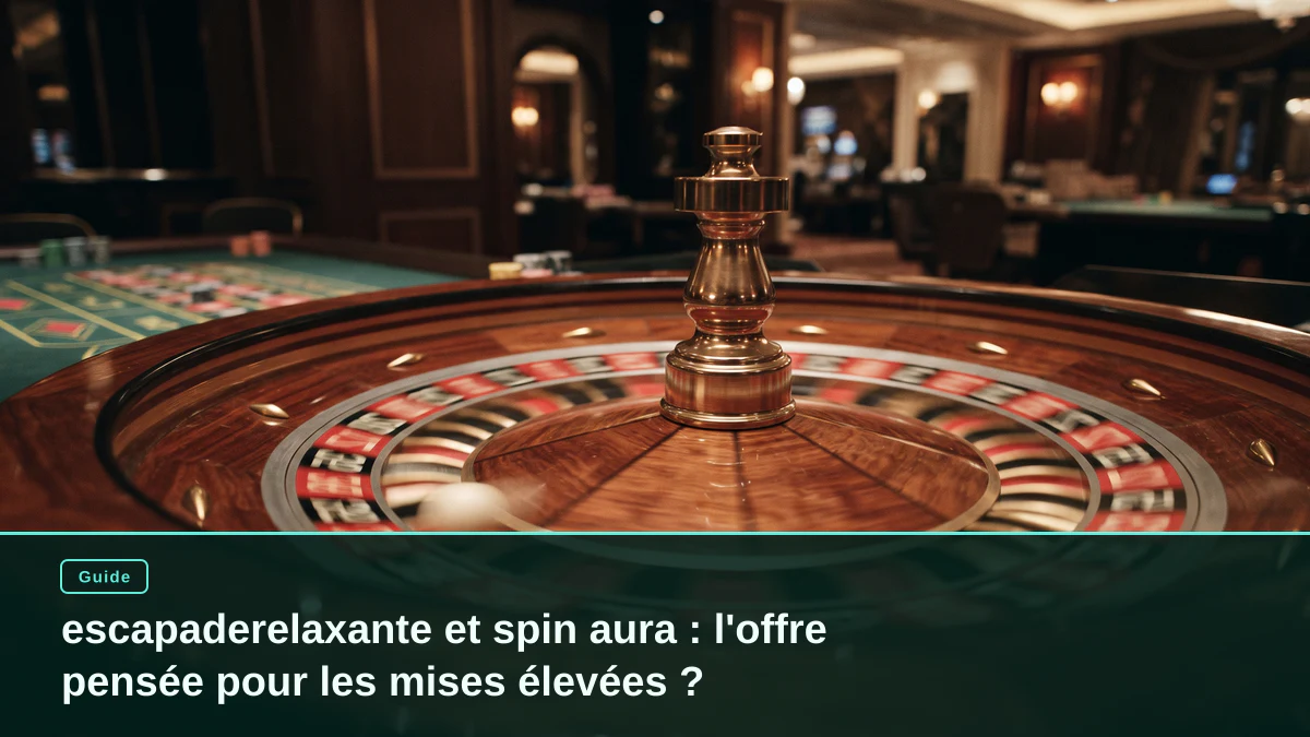 escapaderelaxante et spin aura : l'offre pensée pour les mises élevées ?