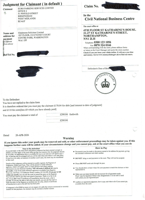 Judgementforclaimant