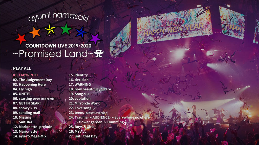 浜崎あゆみ COUNTDOWN LIVE 2019-2020 ～Promised Land～ 全27曲収録 ライブ J-POPアーティスト ライブブルーレイ限定盤 Blu-ray