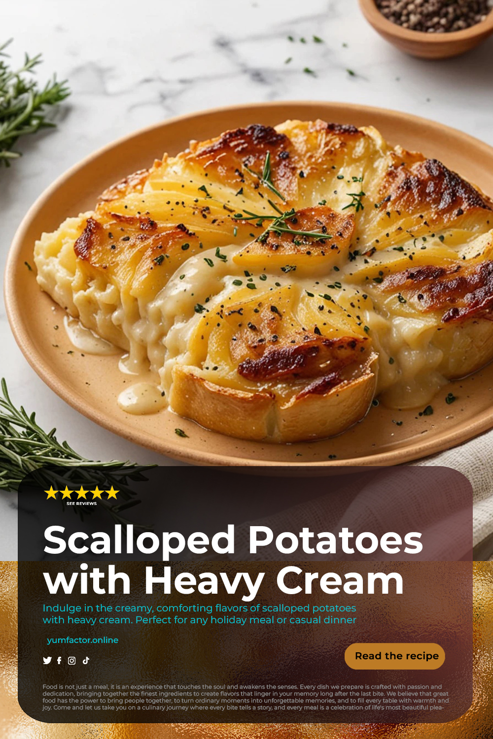 Scalloped Potatoes with Heavy Cream