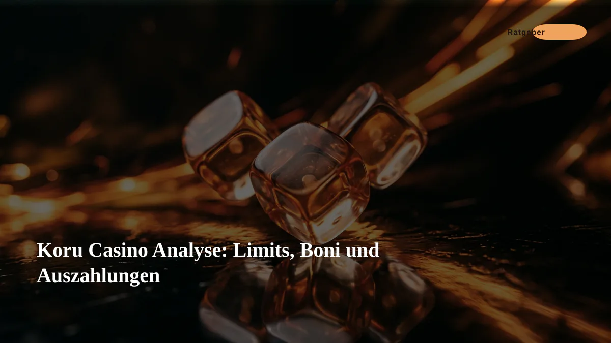 Koru Casino Analyse: Limits, Boni und Auszahlungen