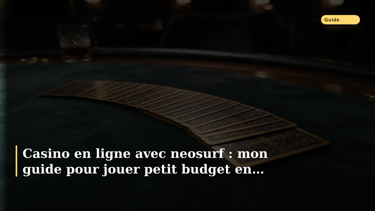 Casino en ligne avec neosurf : mon guide pour jouer petit budget en France