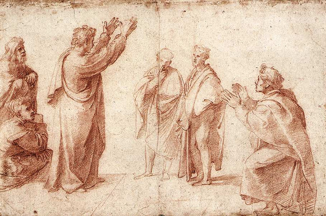 Raphael Study for St Paul Preaching in Athens