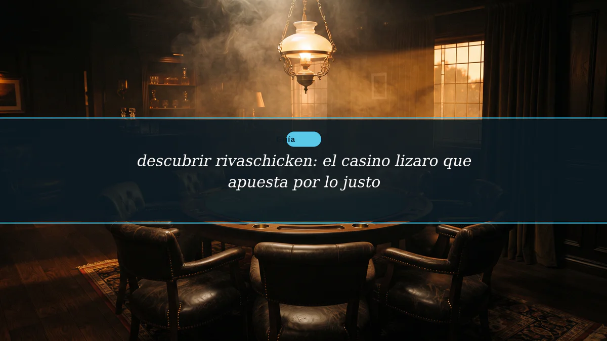 descubrir rivaschicken: el casino lizaro que apuesta por lo justo