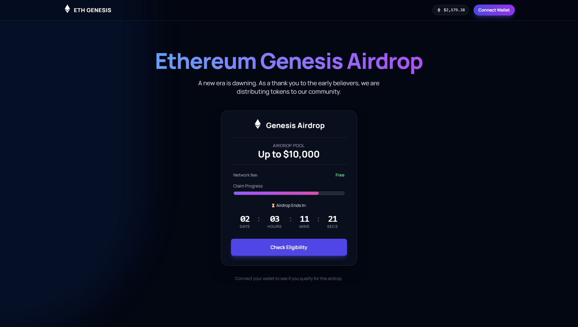 Screenshot of ethgenesis.pages.dev