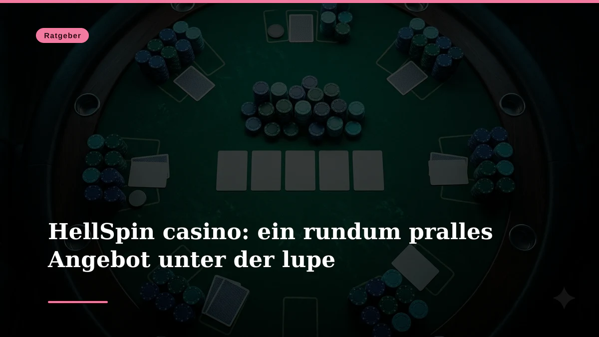 HellSpin casino: ein rundum pralles Angebot unter der lupe
