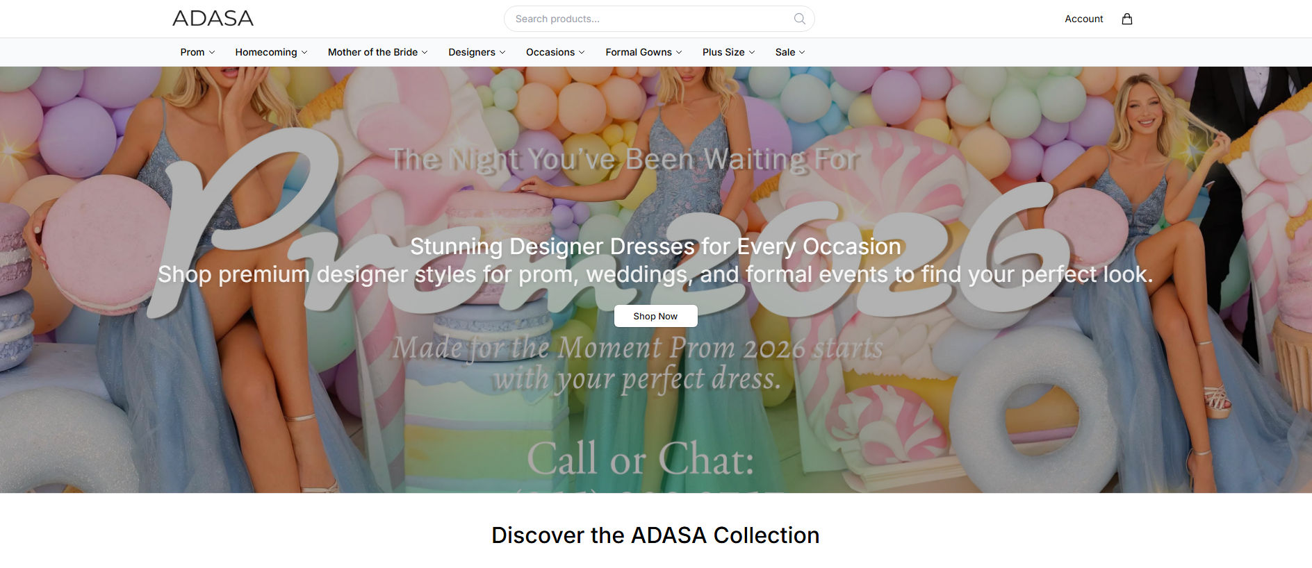Stored capture of adasafashion.shop