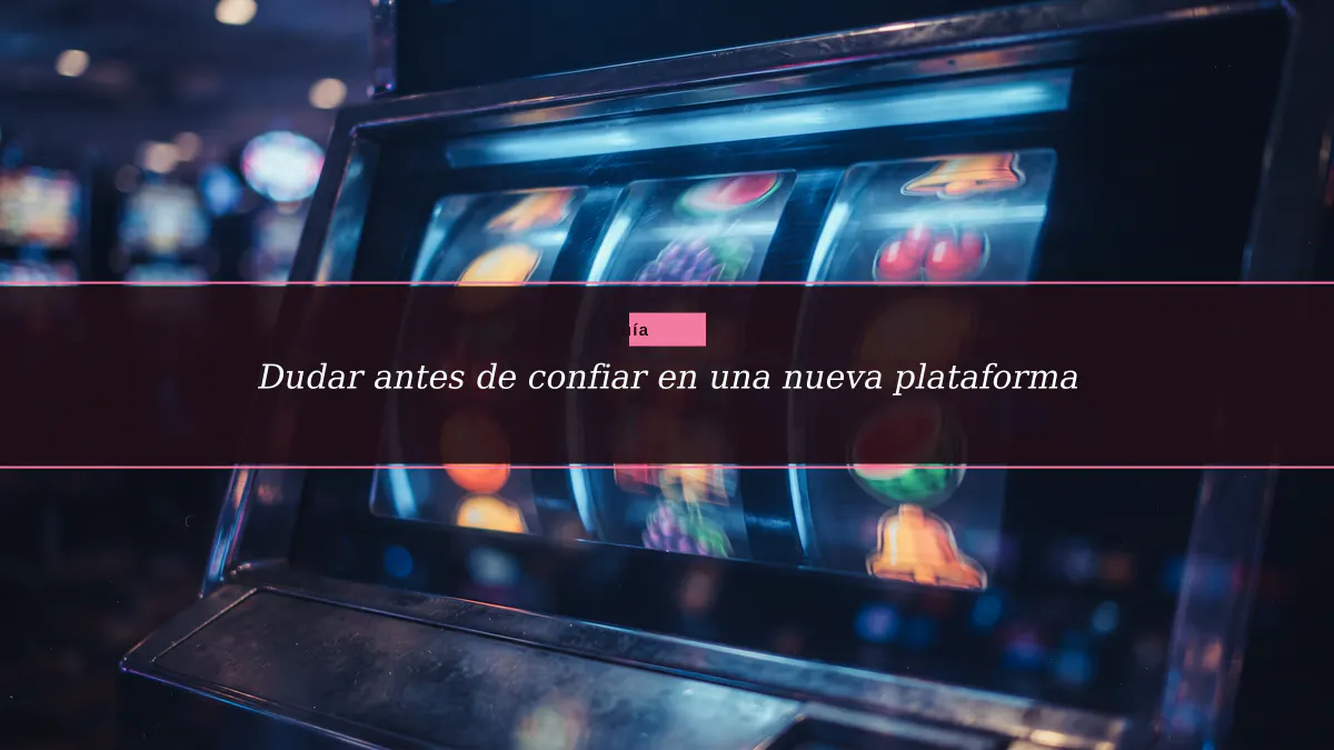 Dudar antes de confiar en una nueva plataforma