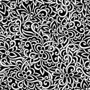 Background Pattern Seamless Texture Black Print Floral Free