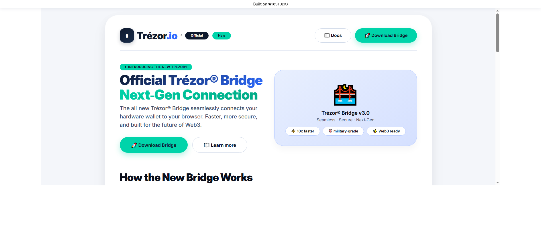 Forensic screenshot of connectapp-trexor.wixstudio.com showing the phishing page layout