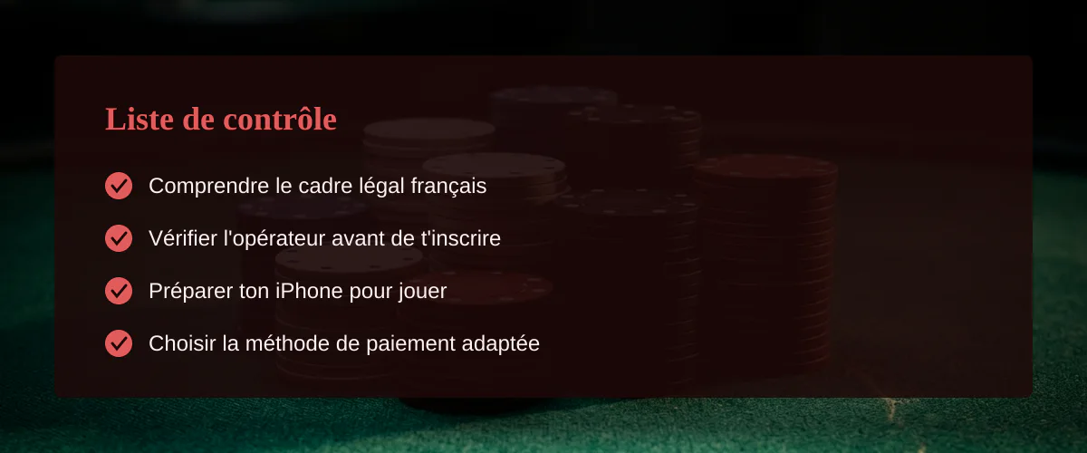 Jouer depuis ton iPhone : casino en ligne iphone et règles — Liste de contrôle