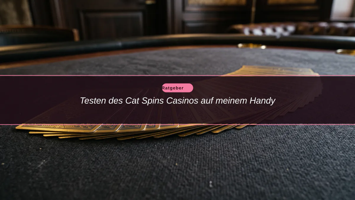 Testen des Cat Spins Casinos auf meinem Handy