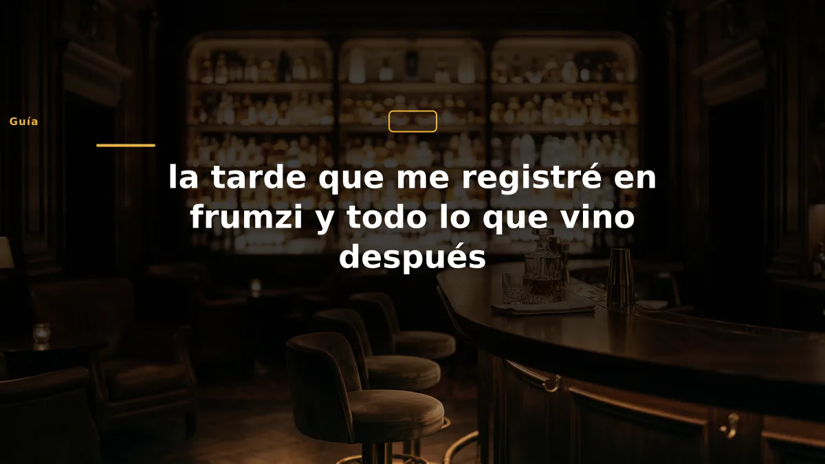 la tarde que me registré en frumzi y todo lo que vino después