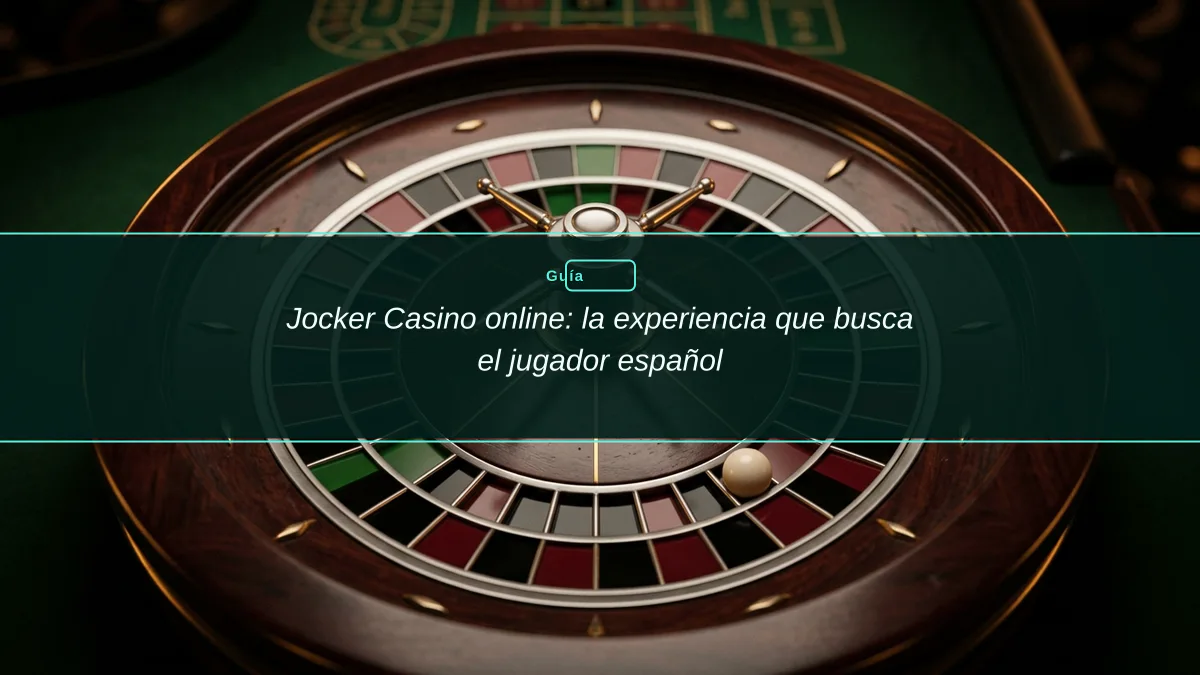Jocker Casino online: la experiencia que busca el jugador español