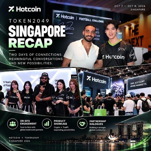hotcoin2 TOKEN2049 싱가포르는 10월 7일부터 8일까지 마리나 베이 샌즈에서 개최되었으며, 암호화폐, 금융 및 기술 분야의 연사 250명 이상, 참석자 25,000명 이상, 전시업체 500곳 이상이 참여했다. Hotcoin은 전시업체로 행사에 참가했으며, 5층에 PB5-5 및 PB5-6 부스를 운영했다.