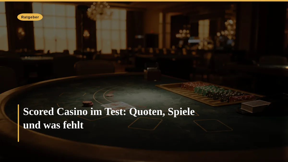 Scored Casino im Test: Quoten, Spiele und was fehlt