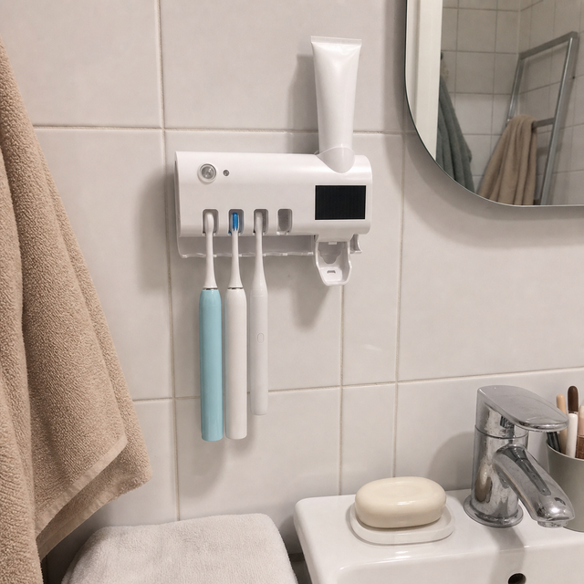 Imagine ilustrativă cu PureBrush UV într-o baie de familie