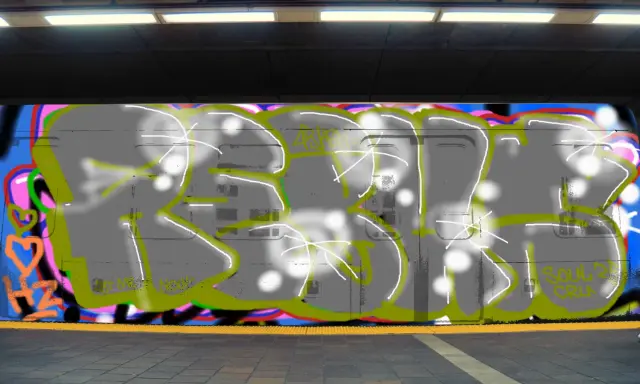 Graffiti artwork by rebus