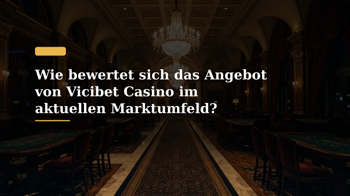Wie bewertet sich das Angebot von Vicibet Casino im aktuellen Marktumfeld?