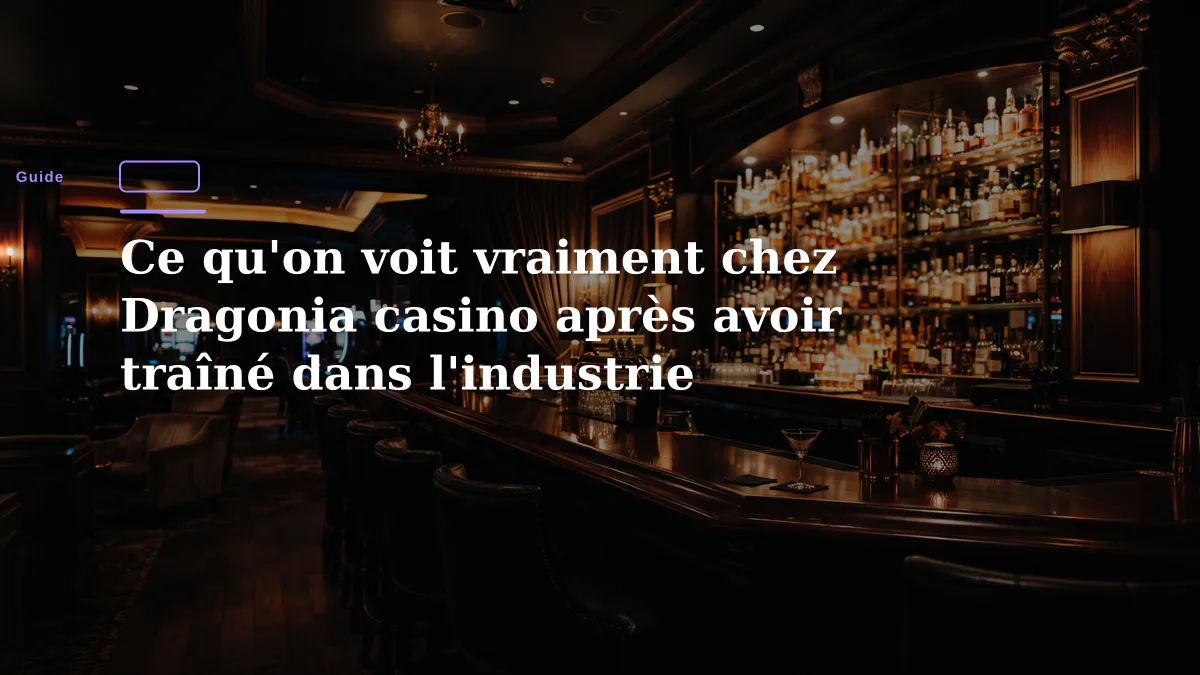 Ce qu'on voit vraiment chez Dragonia casino après avoir traîné dans l'industrie