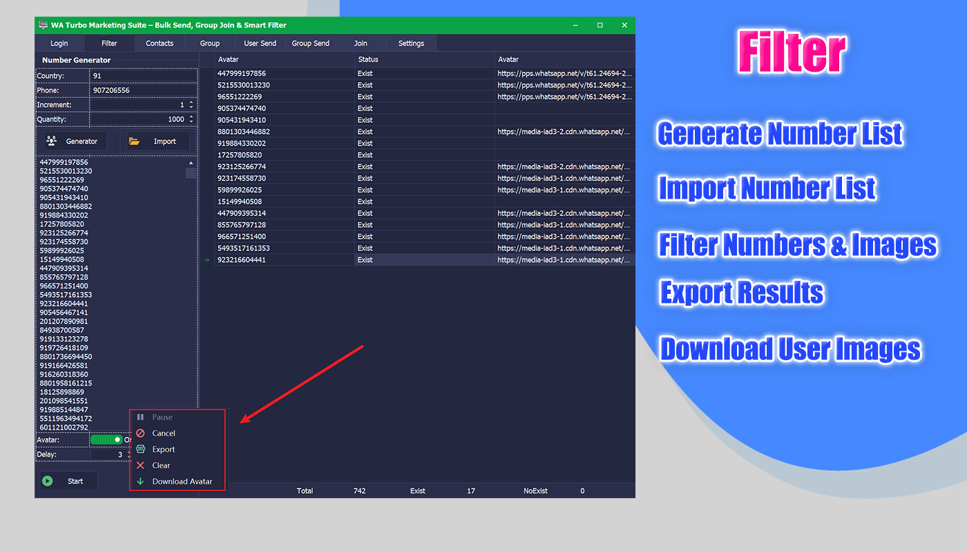 WhatsApp HTTP proxy support marketing automation