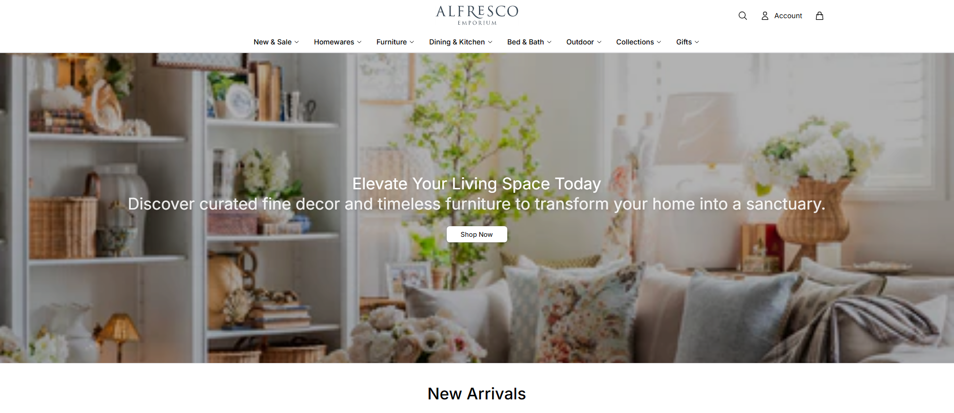 Stored capture of alfrescoemporiumstore.shop