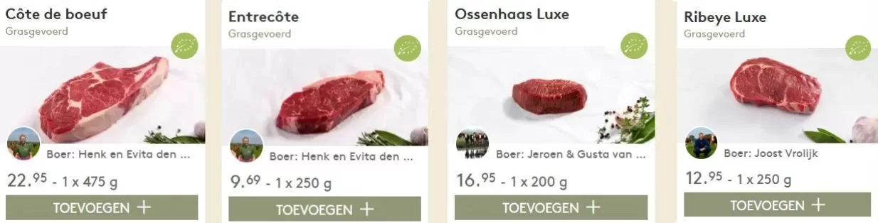 Soorten vlees van de koe - Dunne-lende-of-contrafilet-Runder-Cote-de-boeuf-Entrecote-Rib-eye-en-ossenhaas-www.Vleeskopenbijdeboer.nl