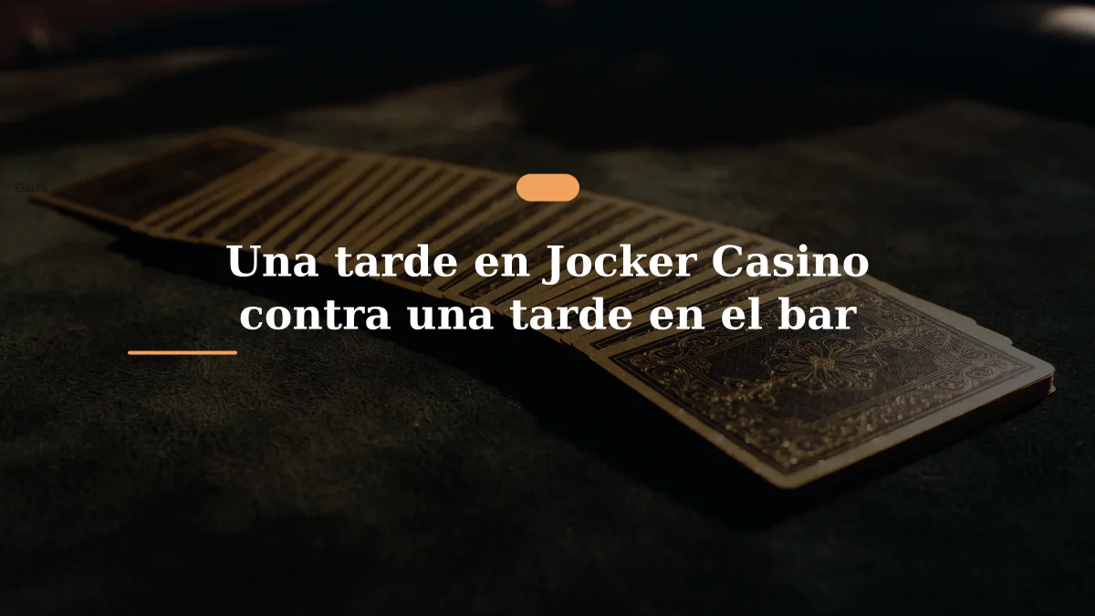 Una tarde en Jocker Casino contra una tarde en el bar