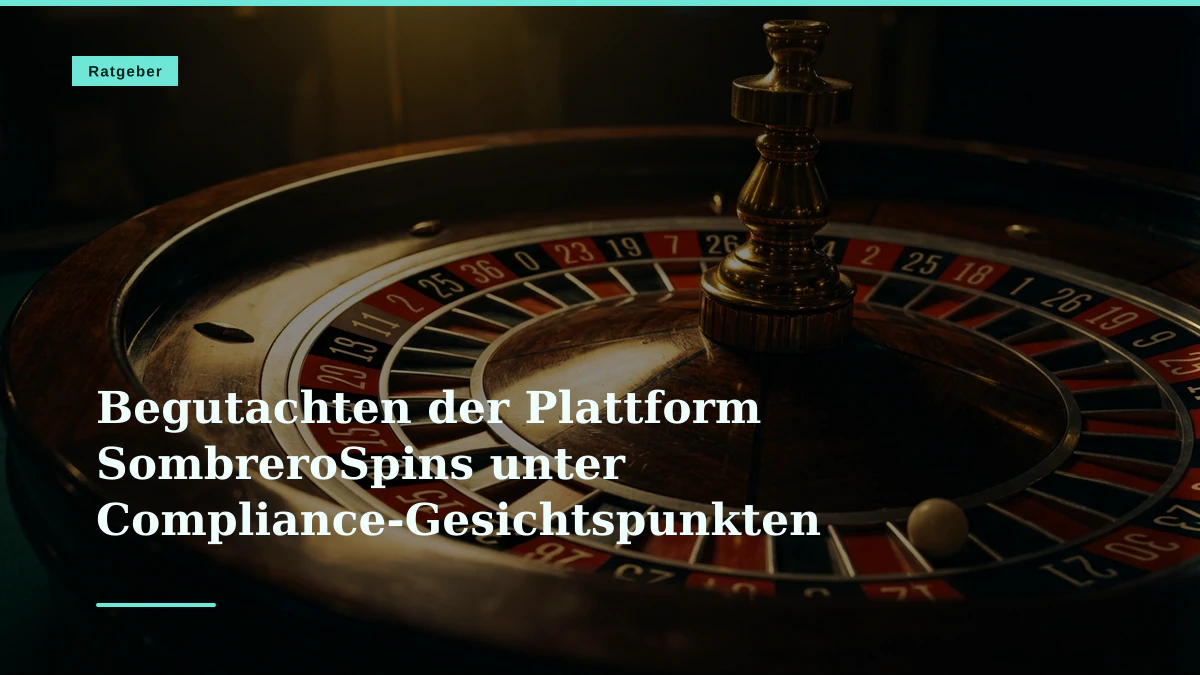 Begutachten der Plattform SombreroSpins unter Compliance-Gesichtspunkten