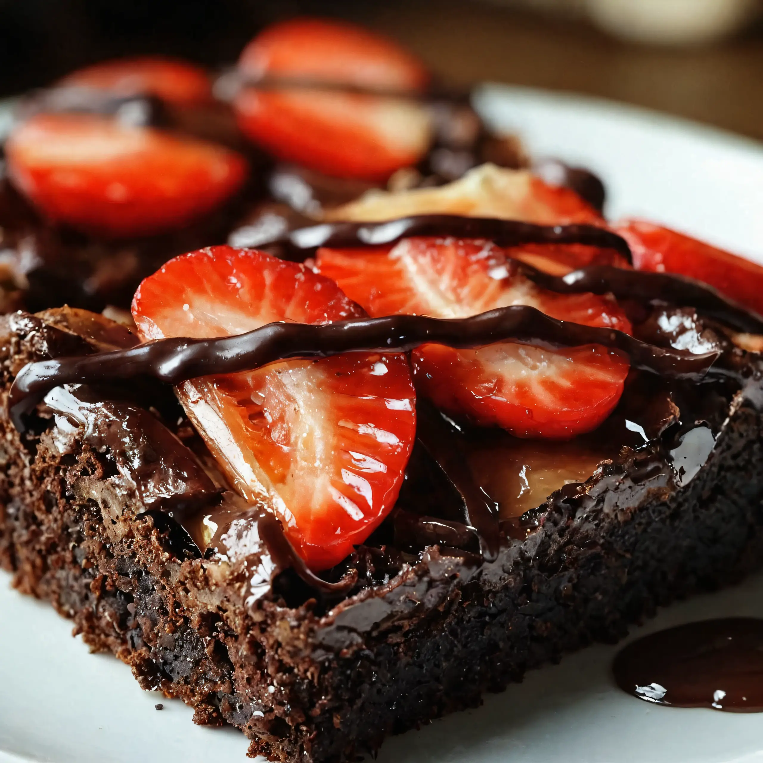 Irresistible Chocolate-Dipped Strawberry Brownies