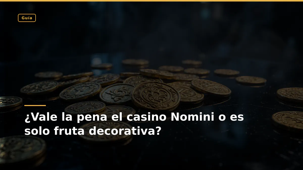 ¿Vale la pena el casino Nomini o es solo fruta decorativa?