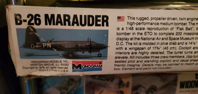 Monogram B-26 Marauder, year of issue - HyperScale Forums