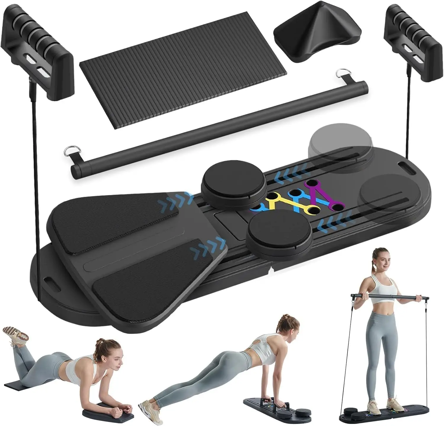 Home Pilates Reformer Foldable Reformer Pilates Machine Ab Core Training Board Pilates Equipment view 3