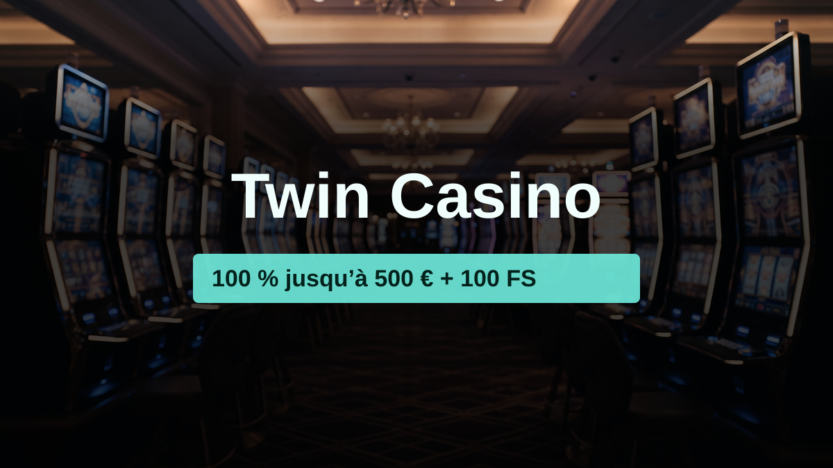 Twin Casino — bonus de bienvenue 100 % jusqu’à 500 € + 100 FS, paiements: Visa, Mastercard, Skrill, Bitcoin, Ethereum